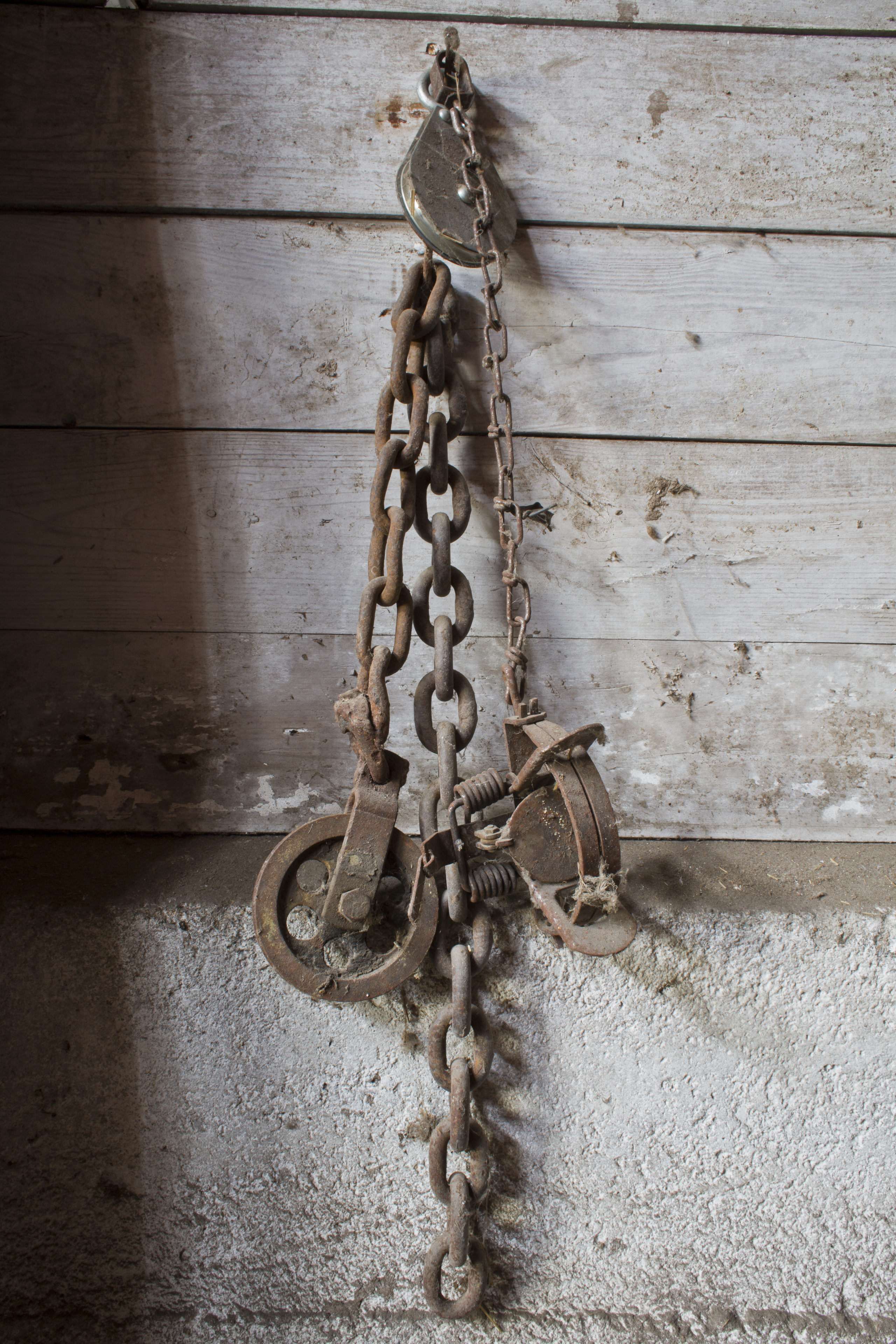 Abandoned Farm Study: "Chains on a Pulley, Chains on a Trap" Photography 2015