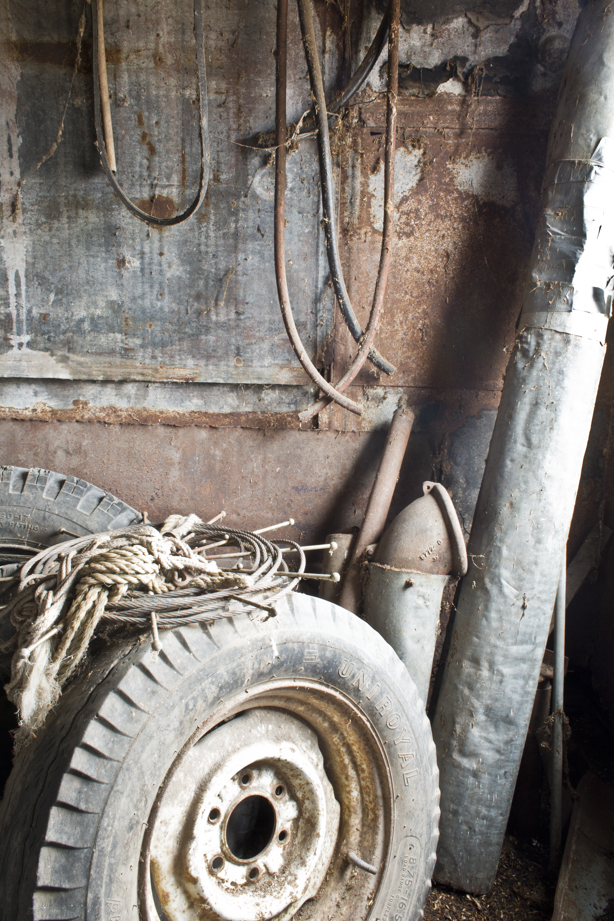 Abandoned Farm Study: "Spare Tires and hoses" Photography 2015