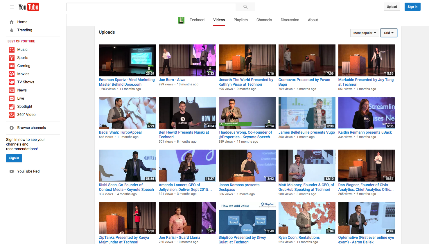 You can watch many of our informative keynote speakers and innovative startups on our YouTube channel.
