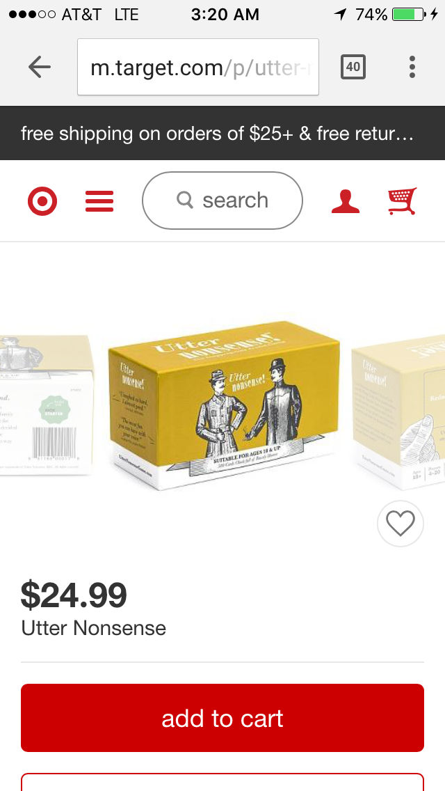 As of November 2015, the card game is available at ALL Target stores!